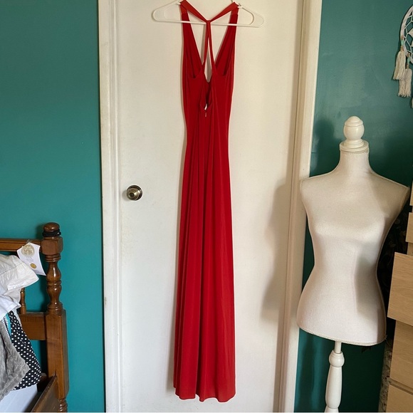 Laundry by Design Red Open Back Maxi Dress 2 - Picture 8 of 8